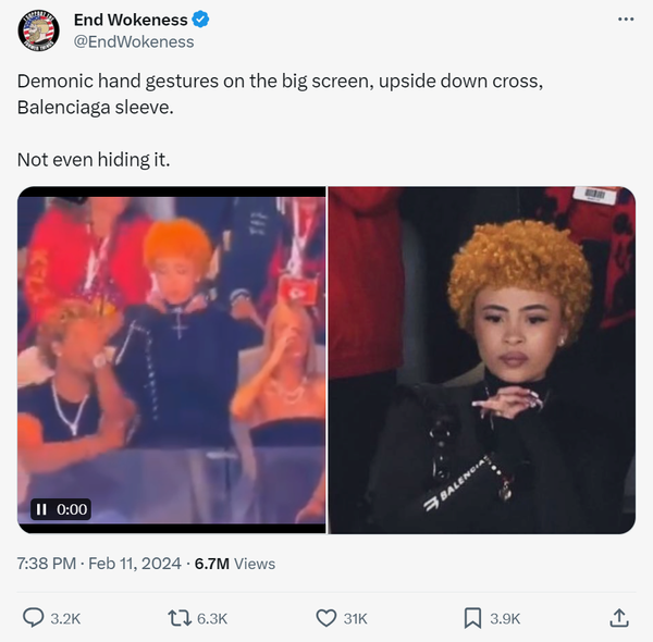 X post claims Ice Spice wore upside-down 