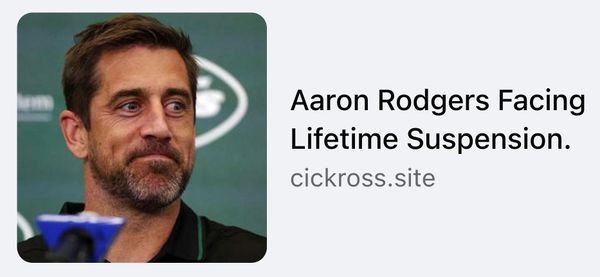 A rumor claimed Aaron Rodgers was facing a lifetime suspension or ban from the NFL for a suspiciously speedy recovery with CBD gummies.